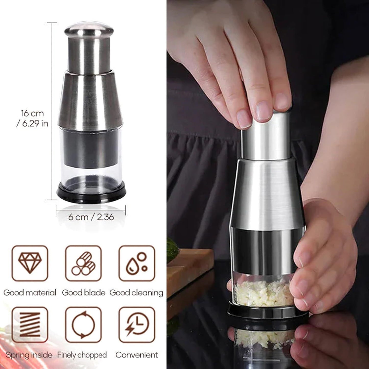 Stainless Steel Manual Food Chopper