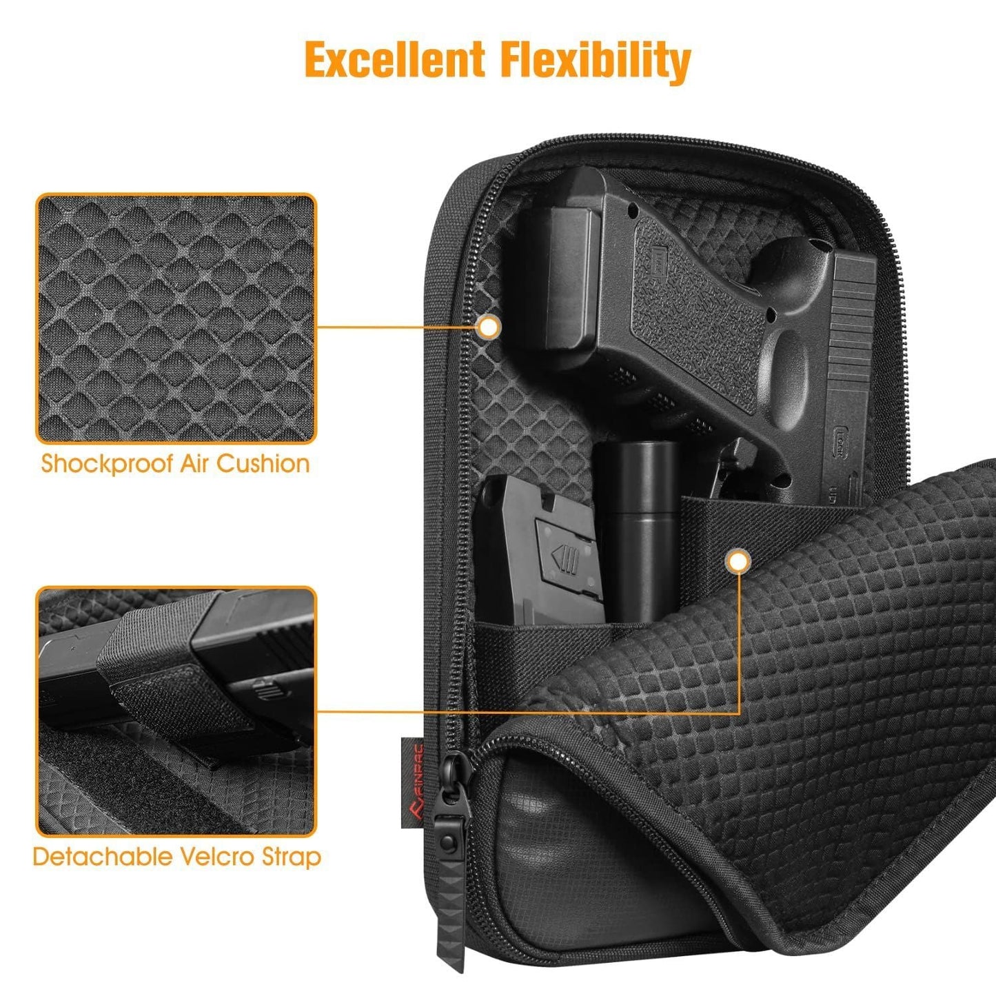 Concealed Carry Gun Pouch With Shoulder Strap