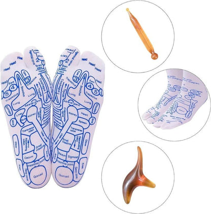 🔥Buy 1 Get 1 Free🔥Reflexology Chart Socks Set