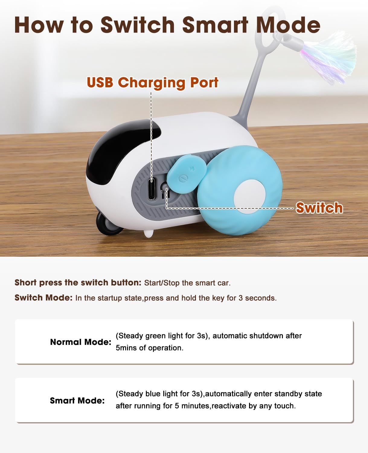 Remote Control Smart Interactive Cat Toy