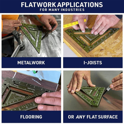 Precision Adjustable Carpentry Rafter Square