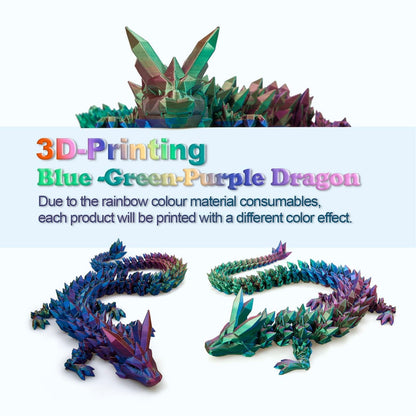 12 Inch Multi Color 3D Printed Dragon