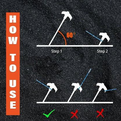 8 Inches Screw in Tent Stakes - Ground Anchors Screw in