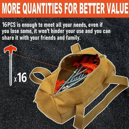 8 Inches Screw in Tent Stakes - Ground Anchors Screw in