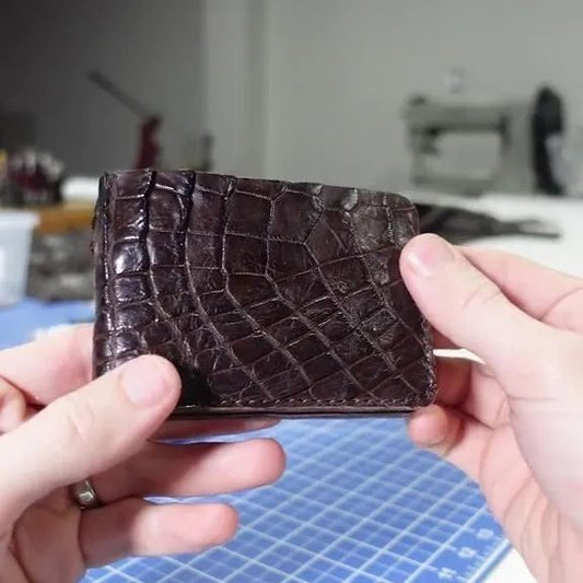 Handmade Genuine Alligator pattern mississippiensis Wallet