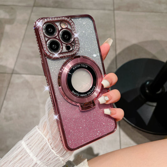 🎁💝 Glitter Diamond Magnetic Ring Holder Case for iPhone
