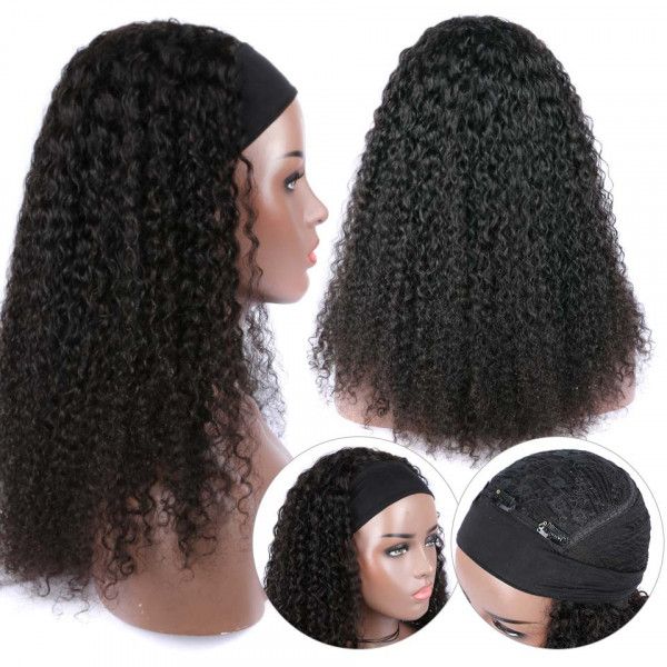 Natural Curly Headband Wig