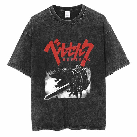 Animes Swordsman Vintage Oversized T Shirt